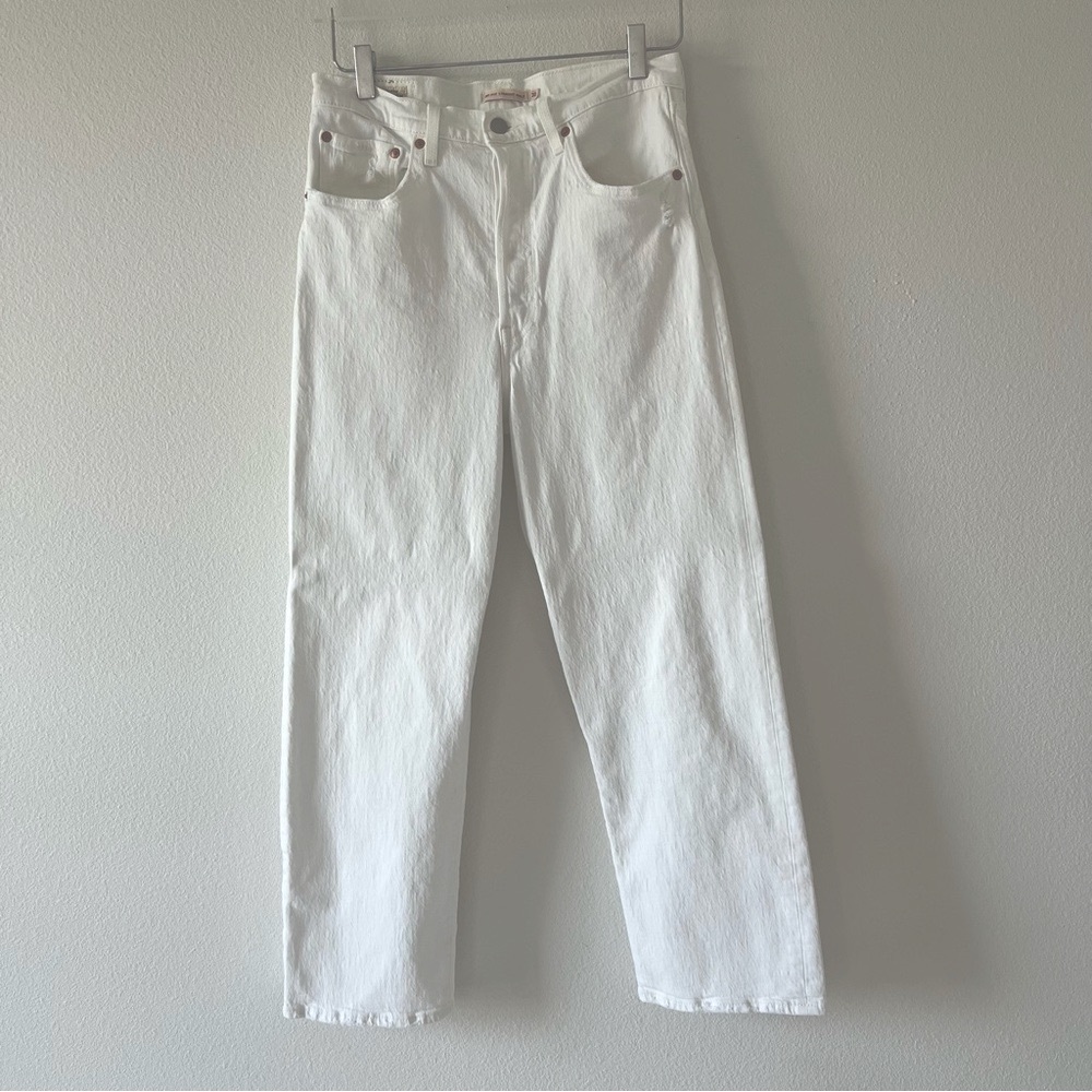 Levi’s Ribcage Straight Ankle in White